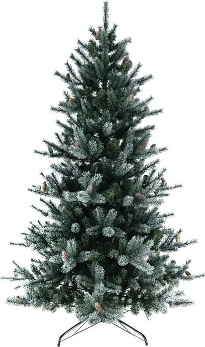 Albero di Natale artificiale innevato Birkdale verde H 210 cm x ø 134 cm