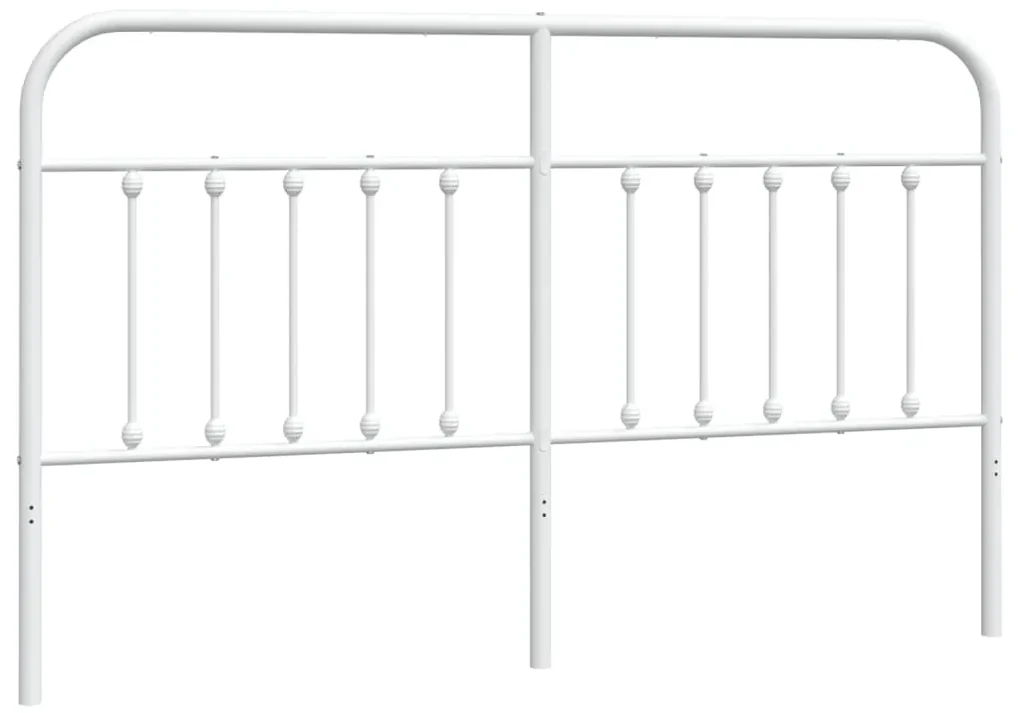 Testiera in metallo bianco 180 cm