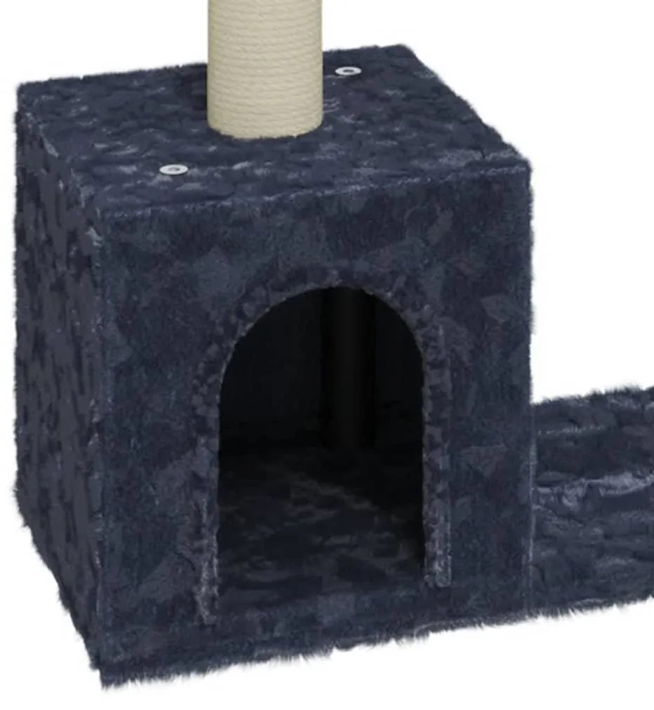 Albero per gatti con tiragraffi in sisal grigio scuro 60 cm
