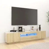 Mobile Porta TV con Luci LED Rovere Sonoma 180x35x40 cm 3081900