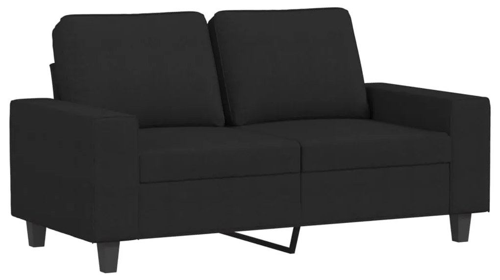 Set di divani 2 pz nero in tessuto