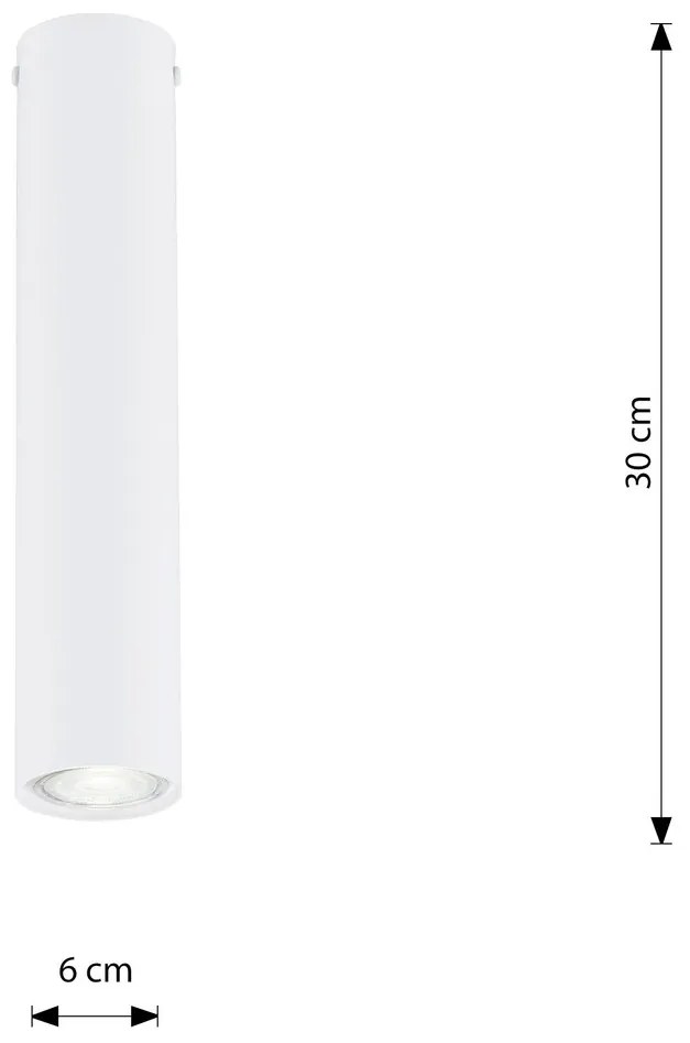 Plafoniera TECNO 1M da soffitto base GU10 Bianca