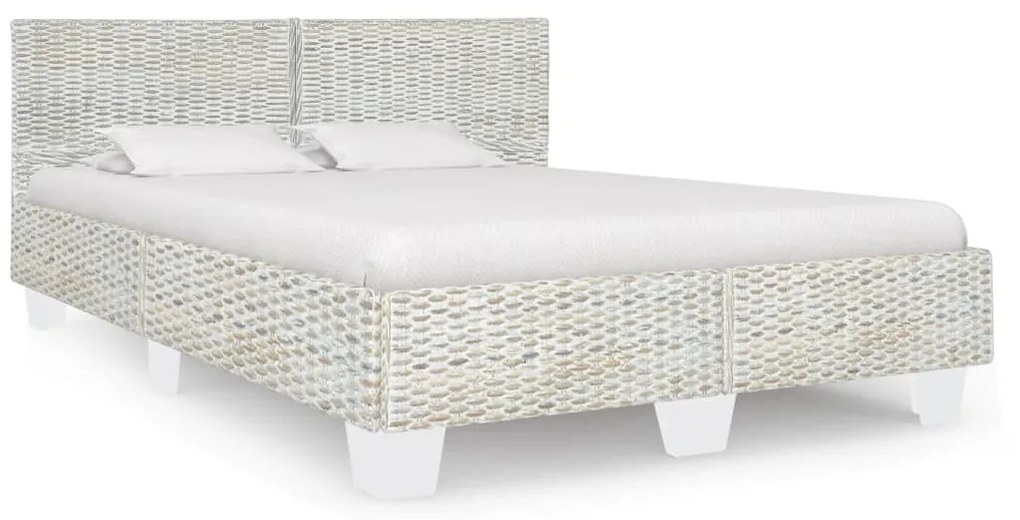 Giroletto grigio in rattan naturale 140x200 cm