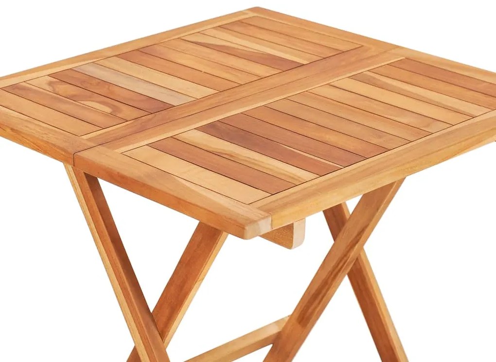 Set da bistrot 3 pz con cuscini verde brillante legno di teak