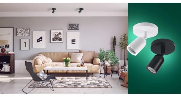 Faretto SOLIS 1xGU10/6W/230V nero