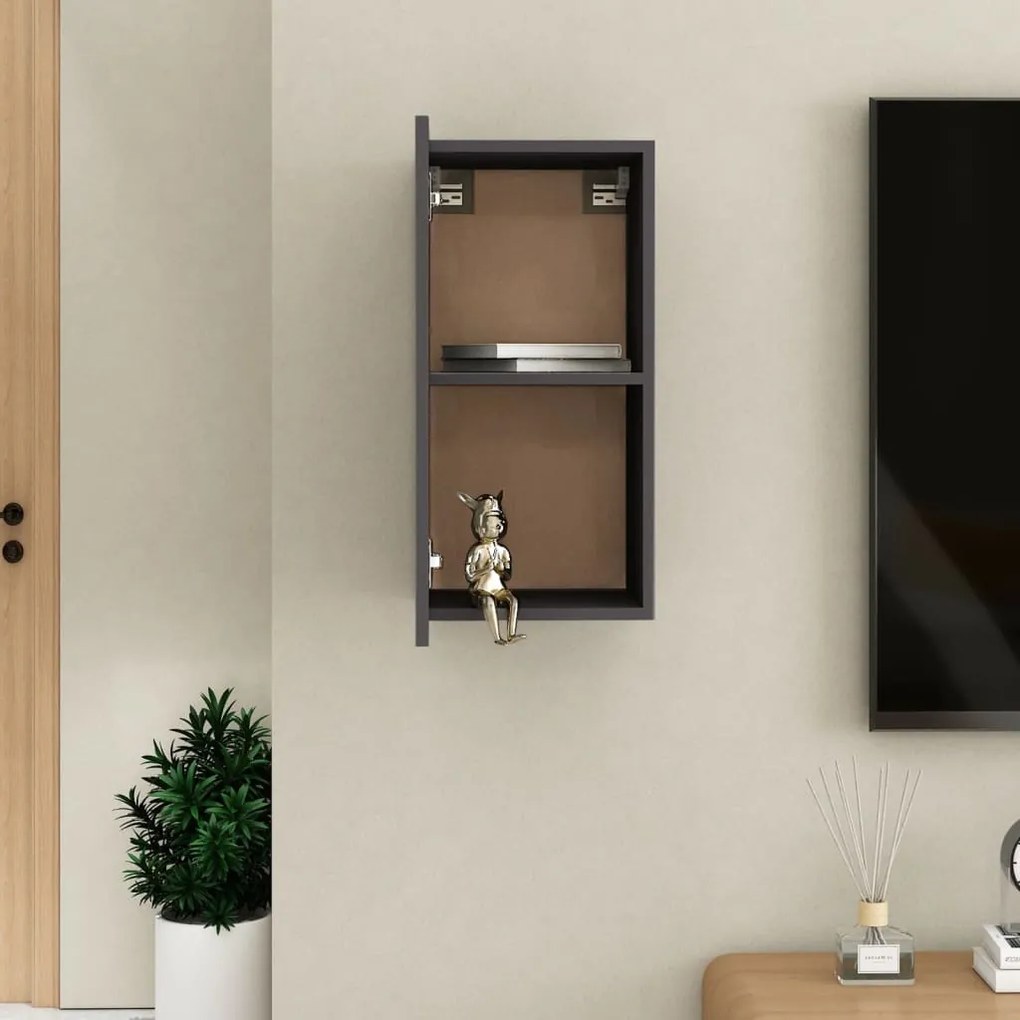 Mobile Porta TV Grigio 30,5x30x60 cm in Legno Multistrato