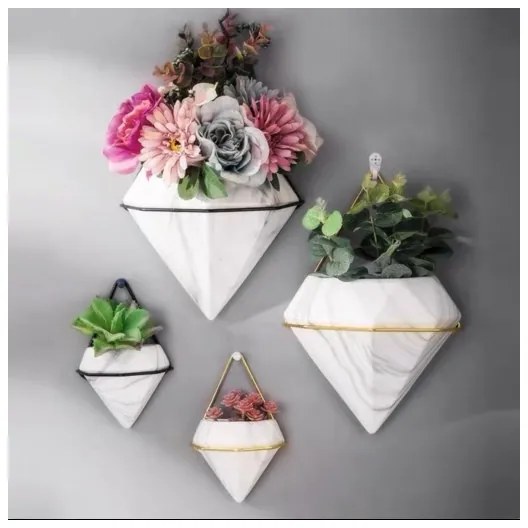 SET 2x Fioriera da parete SEMELA 23x20 cm oro