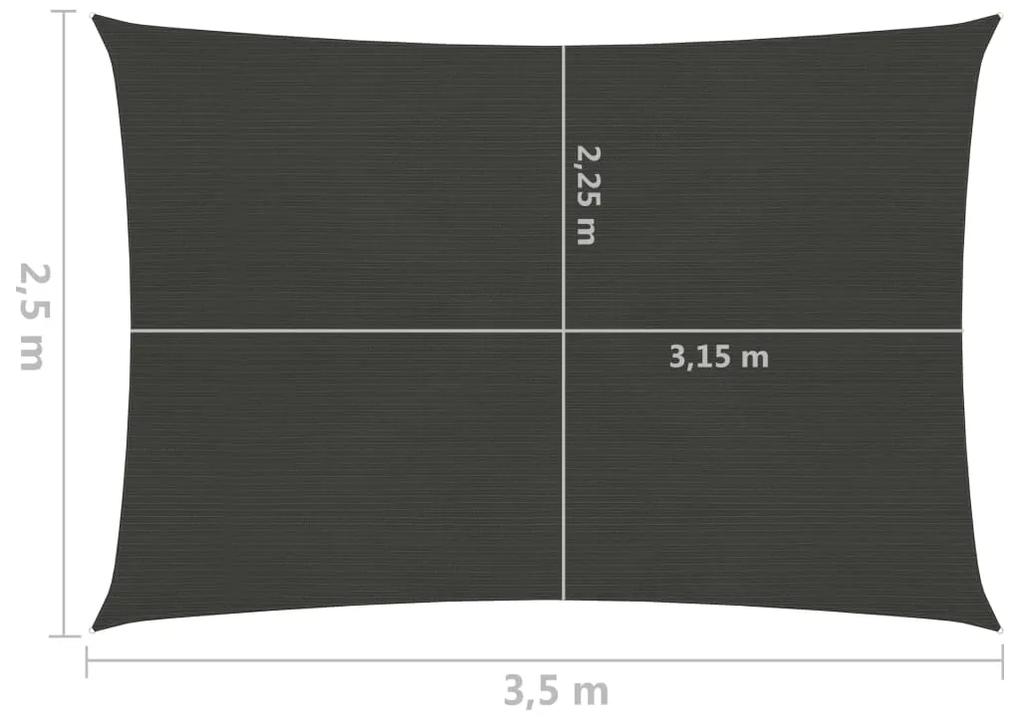 Vela Parasole 160 g/m² Antracite 2,5x3,5 m in HDPE
