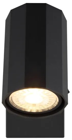 Globo 57918-1B - Faretto da parete JAMES 1xGU10/25W/230V nero