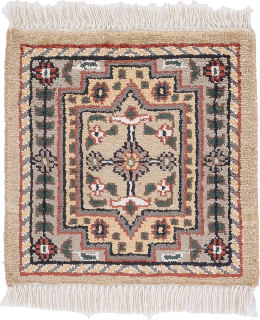 Agra Tappeto 30 x 30 (Indian) Annodato A Mano