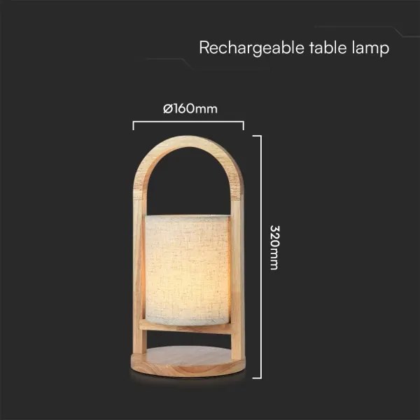 LED Lampada da tavolo touch ricaricabile e dimmerabile LED/1,5W/5V 3000K 1800 mAh beige