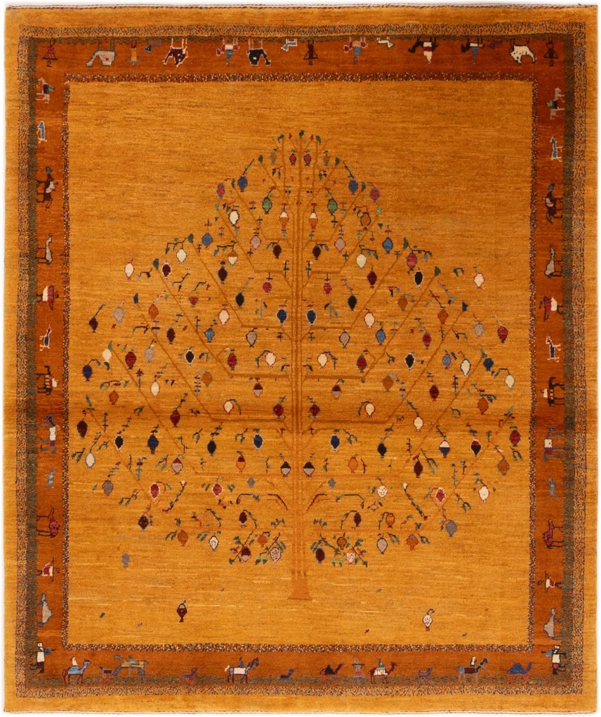 Loribaft Tappeto persiano 170x200 Giallo (Iran) Annodato A Mano