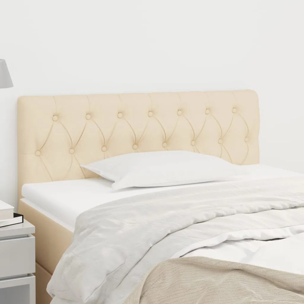 Testiera Crema 90 X 7 X 78/88 Cm İn Tessuto /