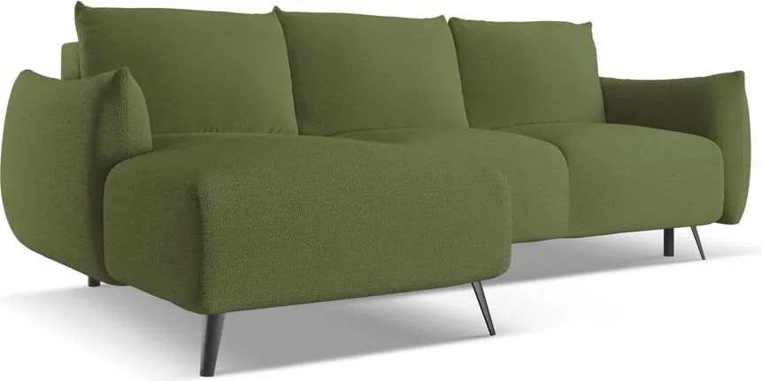 Divano angolare verde (con penisola a sinistra) Malie – Makamii