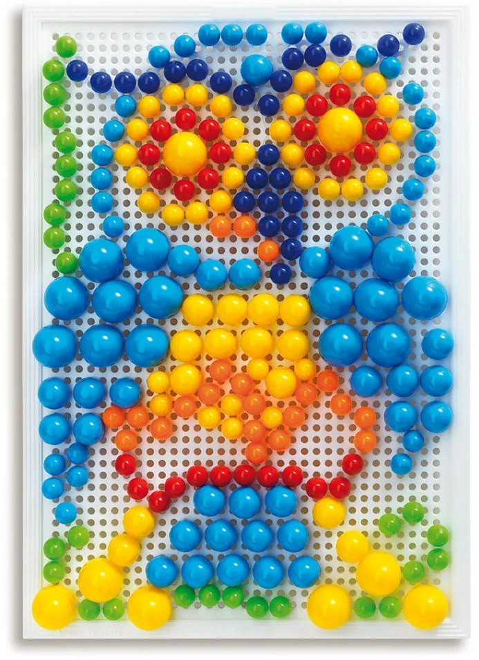 Mosaico Fantacolor Portable - 280 pezzi, 3 dimensioni di chiodini