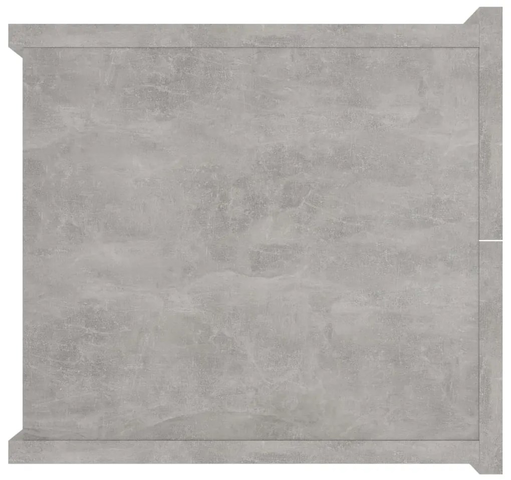 Comodini 2 pz Grigio Cemento 40x30x30 cm in Legno Multistrato