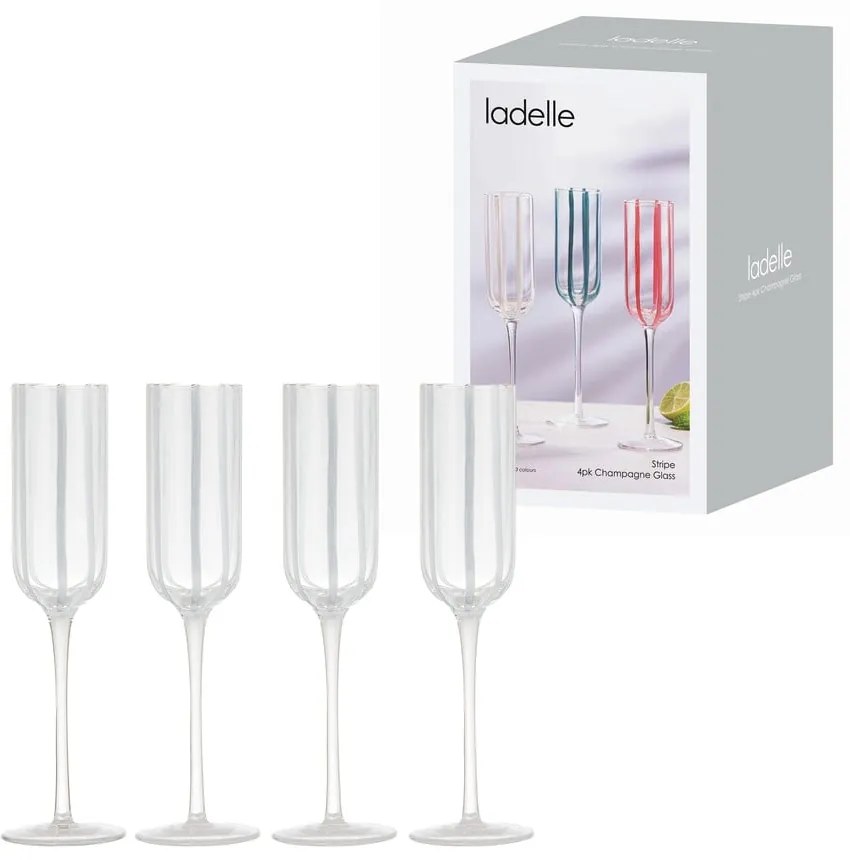 Set di bicchieri da bollicine 4 pz 180 ml Stripe – Ladelle