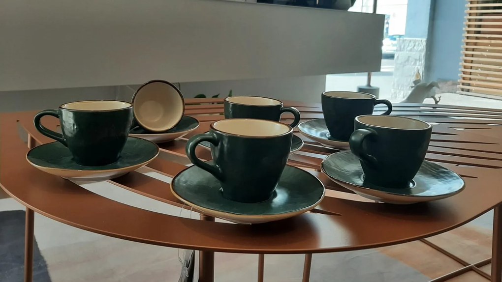 Novità home set tazzine caffè verdi mediterraneo