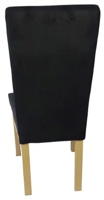 Sedia da pranzo ALISON nera/rovere