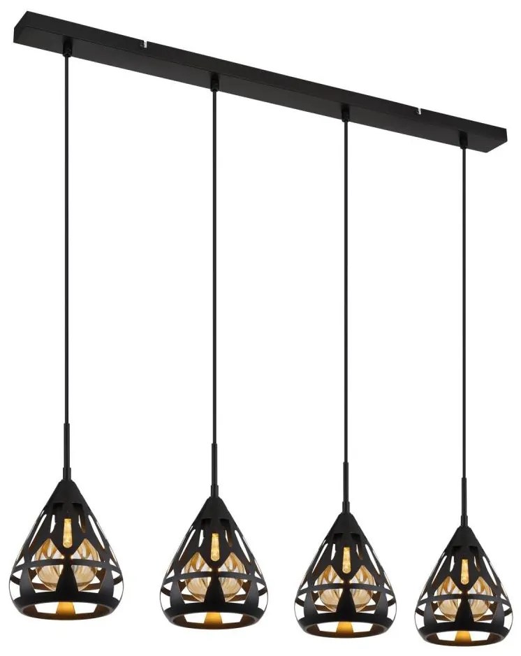 Globo 15889-4H - Lampadario a sospensione con filo HASSAN 4xE27/40W/230V