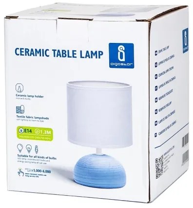 Aigostar - Lampada da tavolo 1xE14/40W/230V blu/bianco