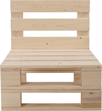 Poltrona in pallet 60x61 cm legno abete rustico per giardino bar o taverna