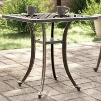 Tavolo da Giardino Bronzo 53x53x53 cm in Alluminio Pressofuso 4002819