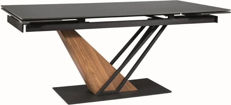 Tavolo allungabile Genesis in nero/cenere - L180-240 cm