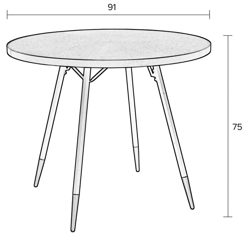 Tavolo da pranzo rotondo con piano in noce ø 91 cm Denise - White Label