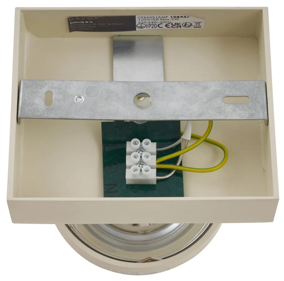 Faretto da soffitto moderno beige G9 rotondo girevole e orientabile - Go