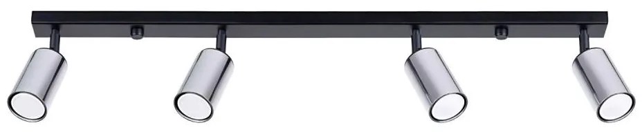 Sollux SL.1371 - Faretto WINX 4xGU10/10W/230V nero/cromo