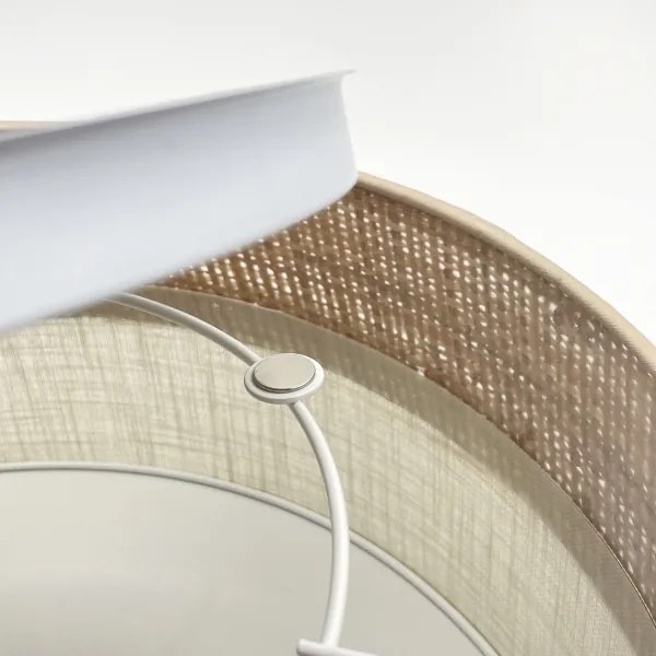 Plafoniera SIRJA DOUBLE BOHO 2xE14/15W/230V Ø 35 cm beige/crema