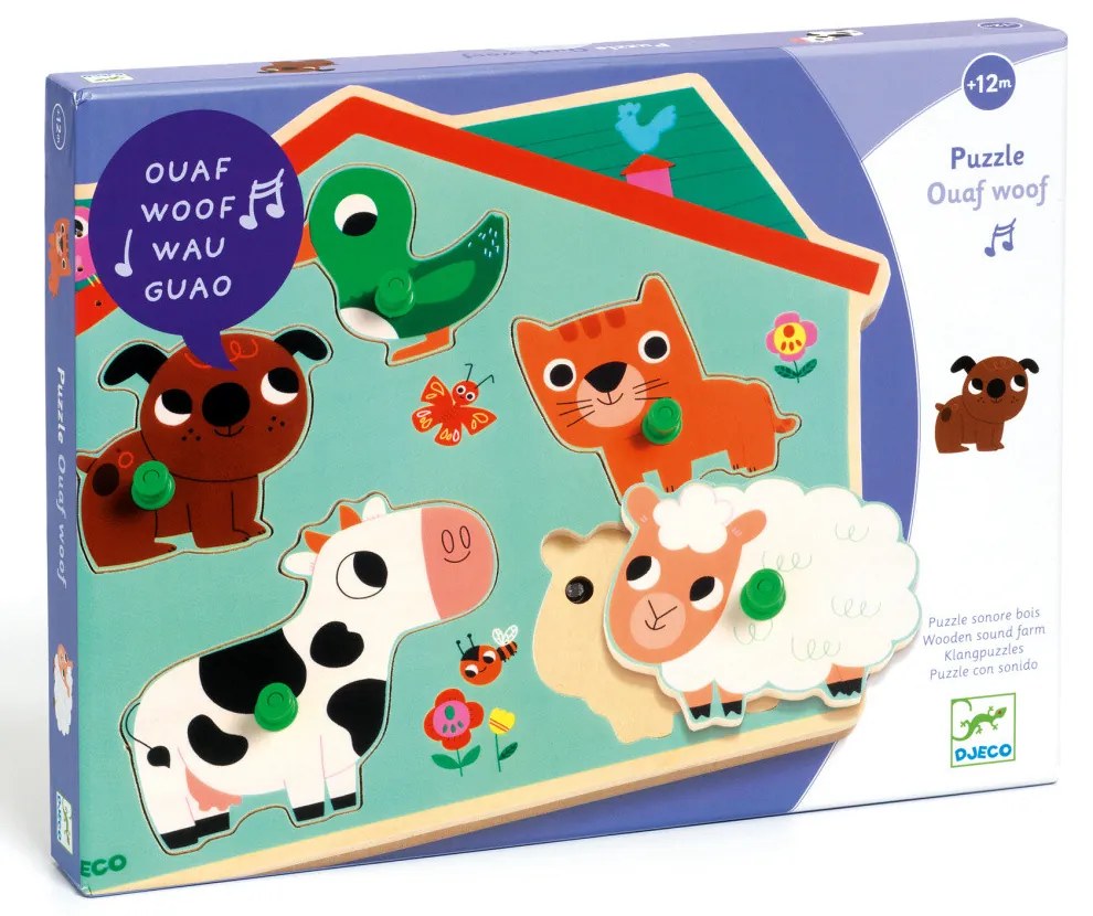 Puzzle sonoro - Ouaf Woof - fattoria