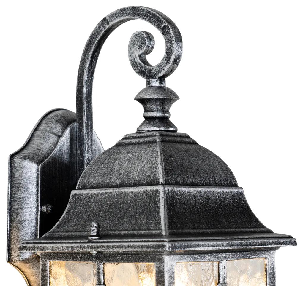 Romantica lanterna da parete per esterno argento antico - Londra