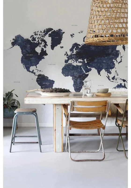 Fotomurale Mappa, blu