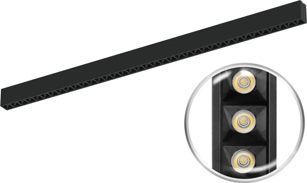 Plafoniera Lineare LED 40W 120cmDALI2 - driver Philips Bianca o nera