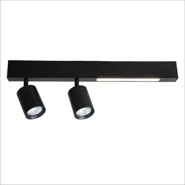 Faretto LED MAGNET LED/5W/230V + 2xGU10/60W 3000/4000K nero