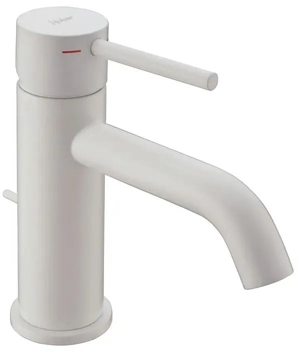 Rubinetto per lavabo a canna bassa Tayrona bianco opaco HUBER H 16.4 cm