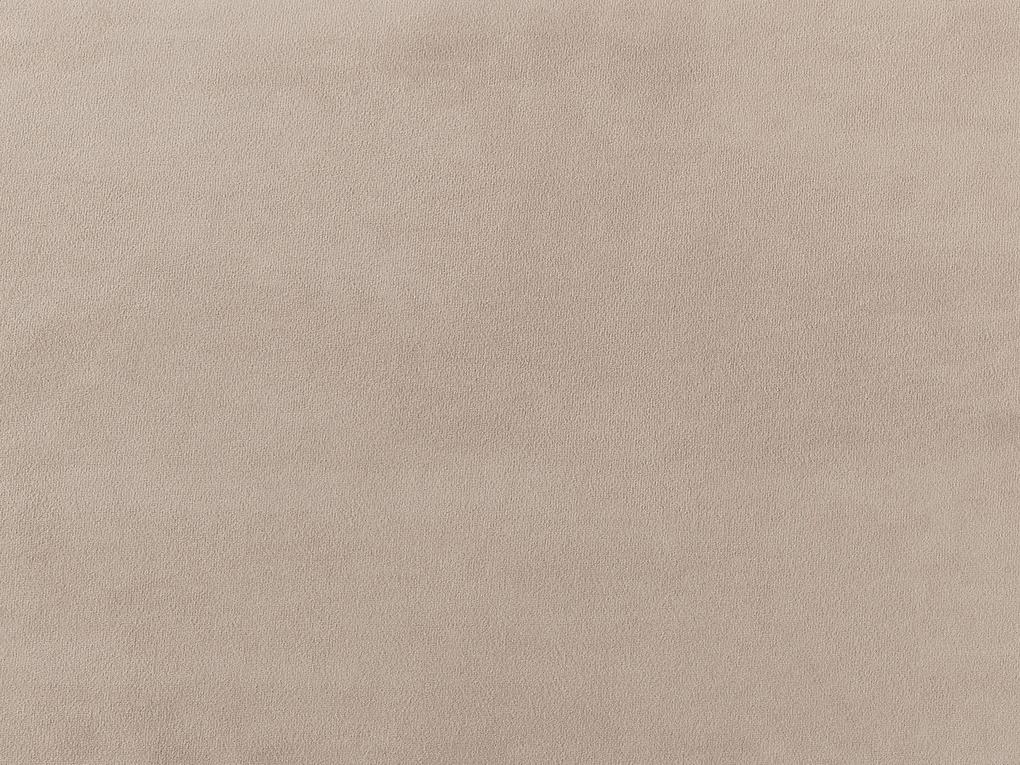 Letto velluto tortora e oro 180 x 200 cm CHALEIX Beliani