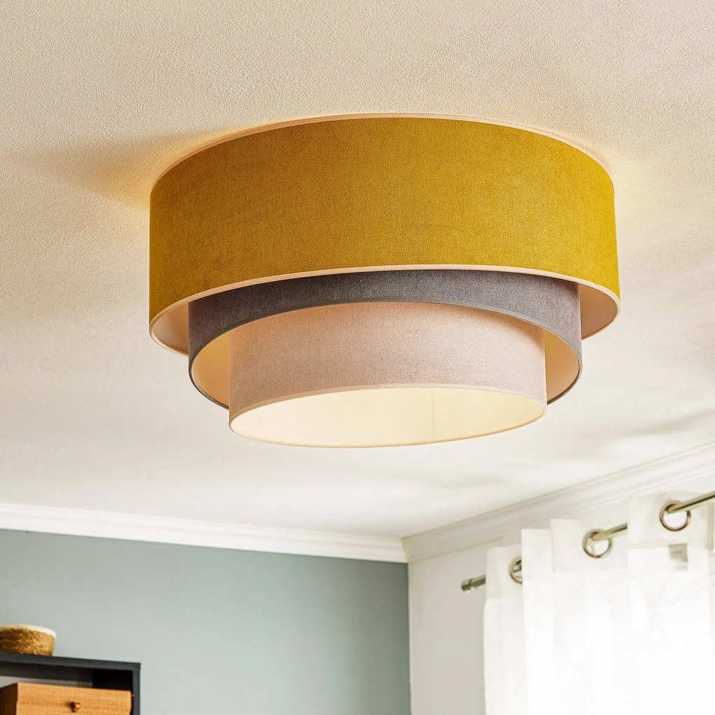 Duolla Plafoniera Pastell Trio Ø 60 cm senape/grigio/grigio chiaro