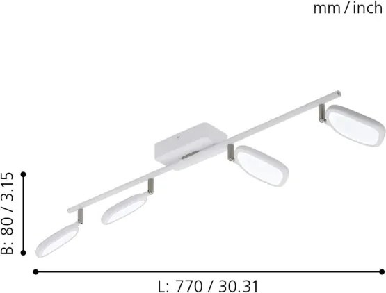 Eglo 97694 - Luce Spot a LED PALOMBARE-C 4xLED/5W/230V