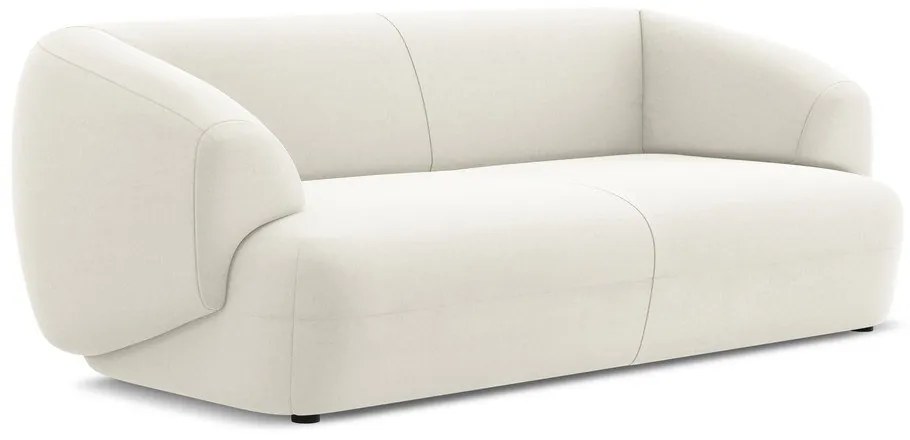 Divano bianco con rivestimento in velluto 212 cm Moana – Makamii
