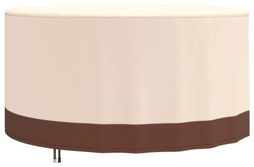 Copertura Mobili Giardino Rotonda Beige Ø 157x71 Cm 600d Oxford /