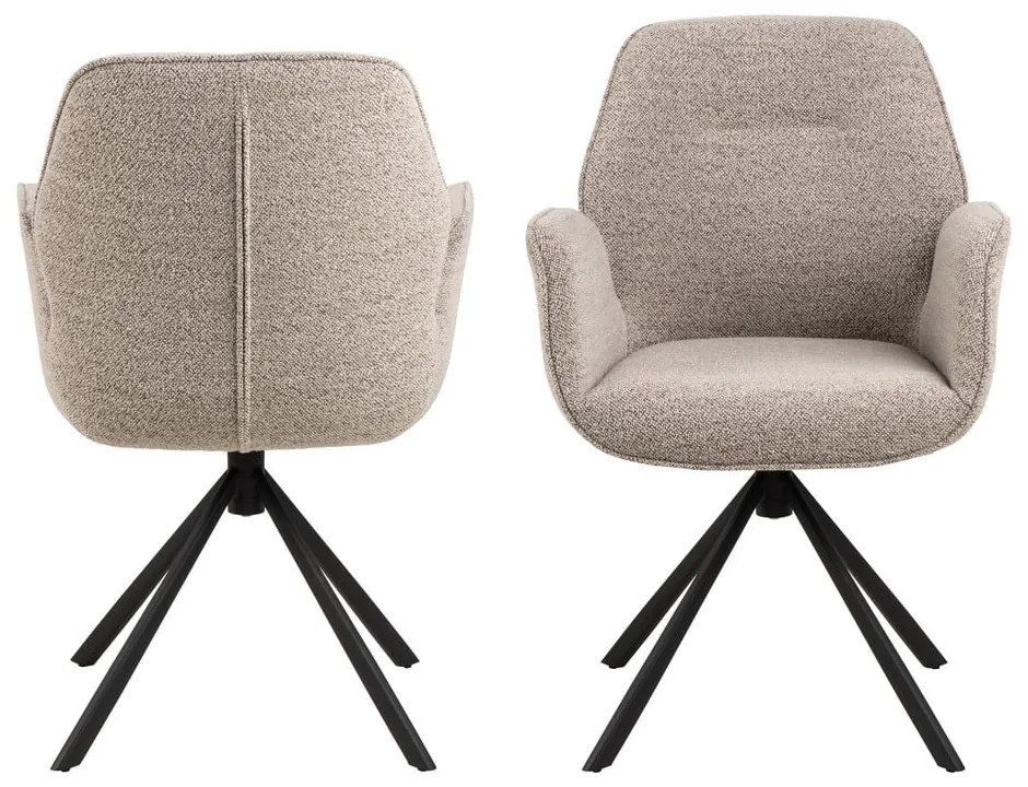 Sedia da pranzo grigio scuro in imbottito Aura – Actona