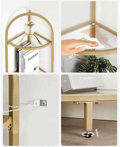 Libreria GLASY dorata