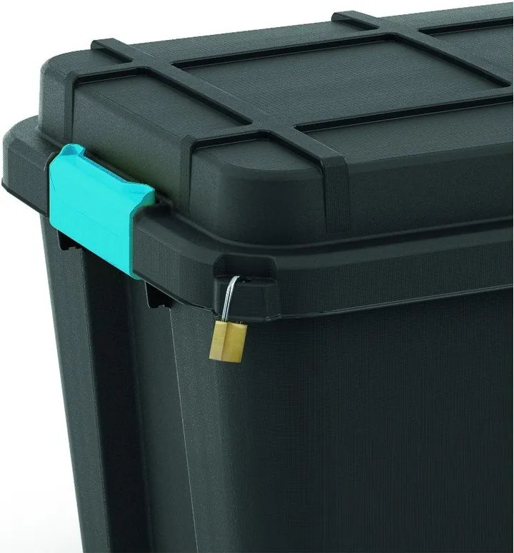 Scatola con coperchio nera in plastica 73,5x44,5x46 cm Scuba Box – KIS