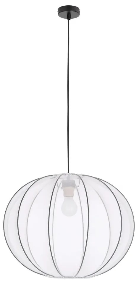 Lampadario bianco con paralume in tessuto ø 52 cm Mellow – Candellux Lighting