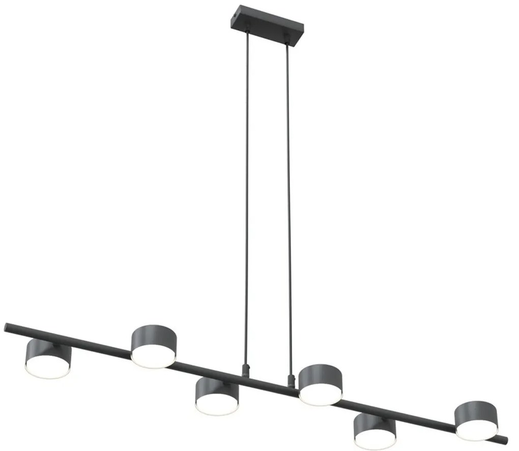 Lampadario a sospensione SORA 6 Nero 6xGX53 da interno
