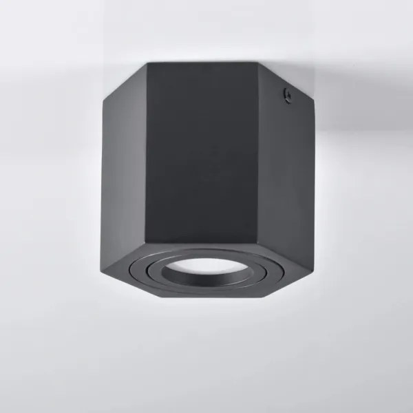 Luce Spot HEXAGON 1xGU10/10W/230V nero