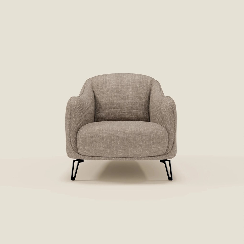 Avela Poltroncina dal comfort senza tempo in morbido tessuto impermeabile T06 tortora